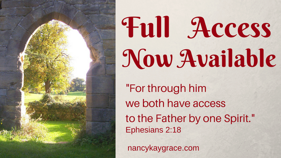 Full Access Now Available…Through Jesus