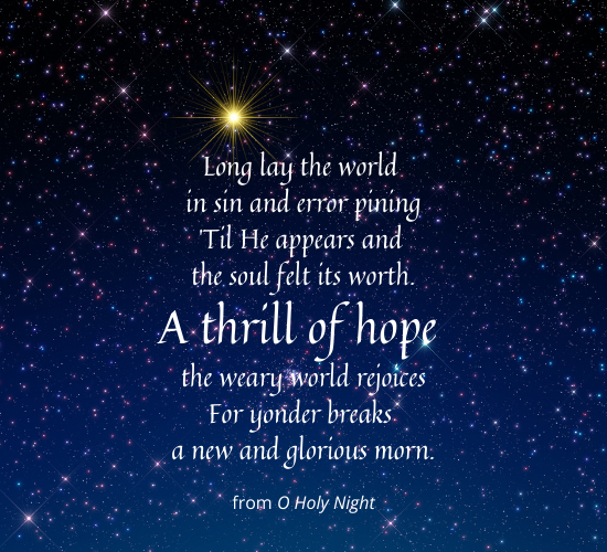 O Holy Night gift of hope