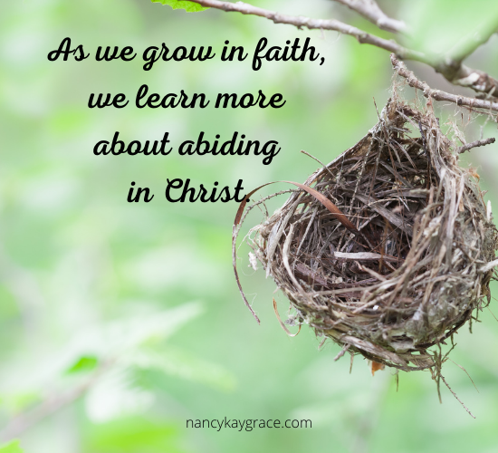 as we grow in faith we learn to abide