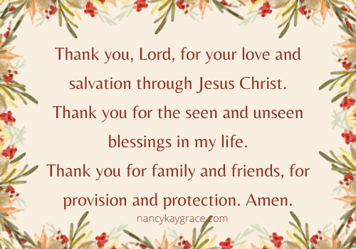 thanksgiving prayer