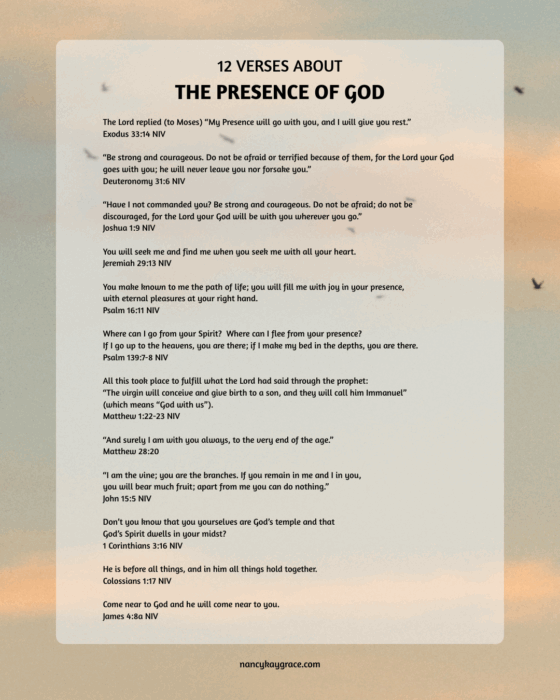 God's Presence Verses